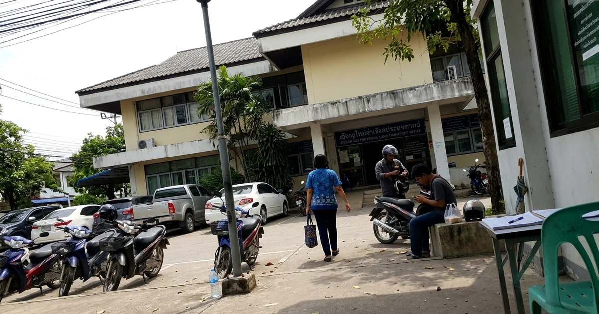 The exterior of the Chiang Mai land transport office